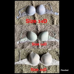 34D GENTLY WORN BRAS- Pink & GIllyhicks